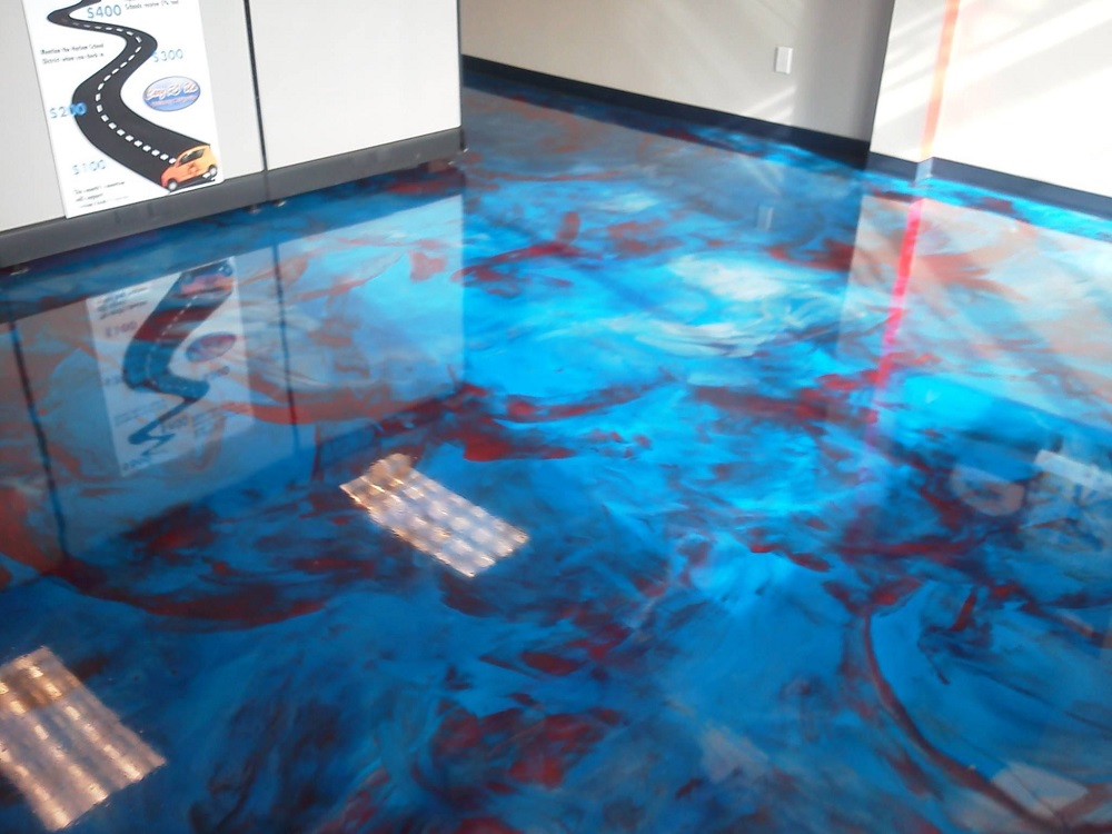 An example of a commercial epoxy floor coating in Ontario